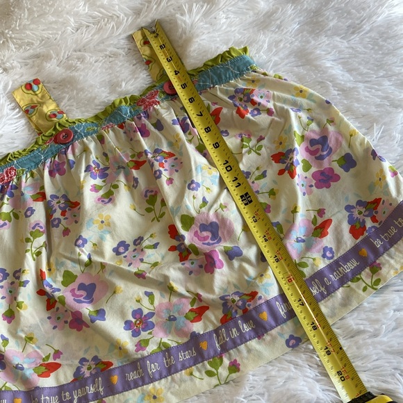 Matilda Jane | Apron shirt with flower designs sz 8 - Picture 11 of 12